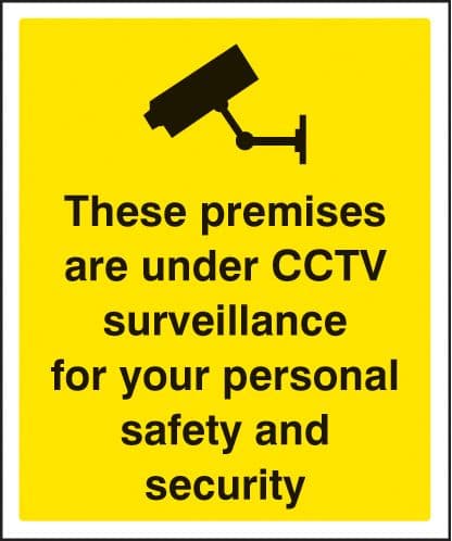 11711H These premises are under CCTV surveillance for your Rigid Plastic (300x250mm) Safety Sign