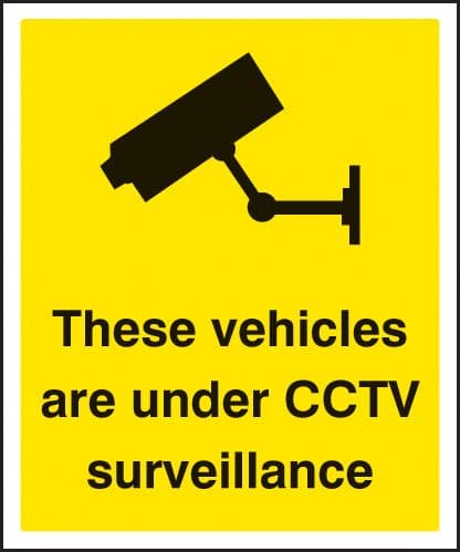 11739K These vehicles are under CCTV surveillance Rigid Plastic (400x300mm) Safety Sign
