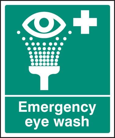 16003H Emergency eye wash Rigid Plastic (300x250mm) Safety Sign