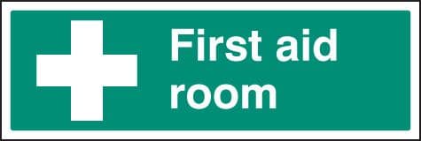 16015M First aid room Rigid Plastic (600x200mm) Safety Sign