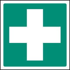 16024U First aid symbol Rigid Plastic (100x100mm) Safety Sign