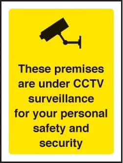 59790 Premises are under CCTV surveillance 75x100mm sav on face  (75x100mm) Safety Sign