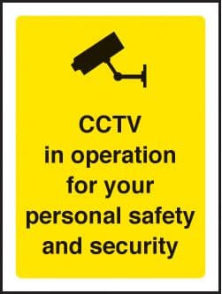 59791 CCTV in operation for your safety 75x100mm sav on face  (75x100mm) Safety Sign