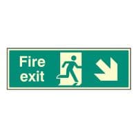 Exit Down and Right Signs