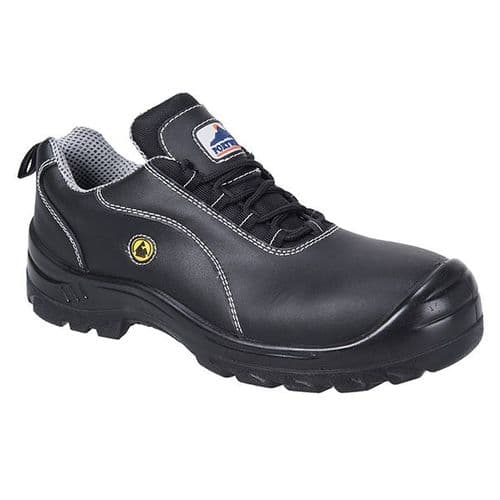Portwest FC02 Black Compositelite ESD Leather Safety Shoe S1
