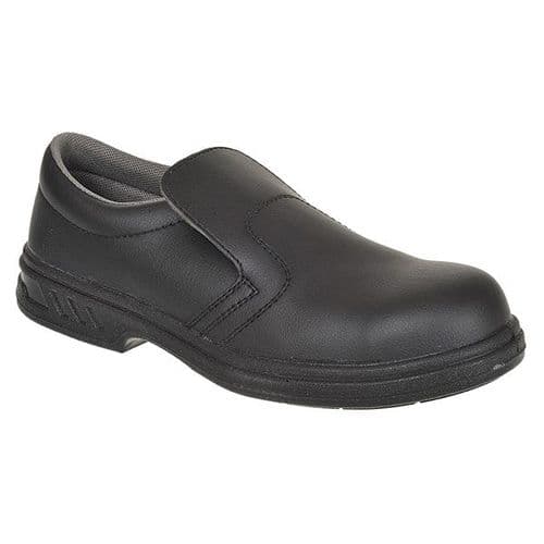Portwest FW81BK Black Steelite Slip On Safety Shoe S2