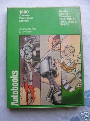 Austin Morris /Wolseley 1800  W/Shop Manual