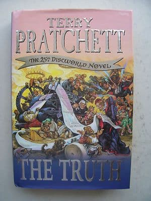 Terry Pratchett The Truth  The 25th Discworld Novel Large Hardback Book