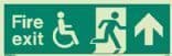 (4031) Jalite Mobility Impaired Fire Exit Up sign
