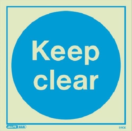 (5110) Jalite Keep clear sign