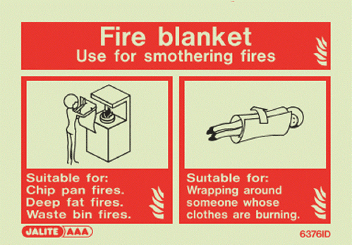 (6376) Jalite Fire Blanket Fire Extinguisher Sign