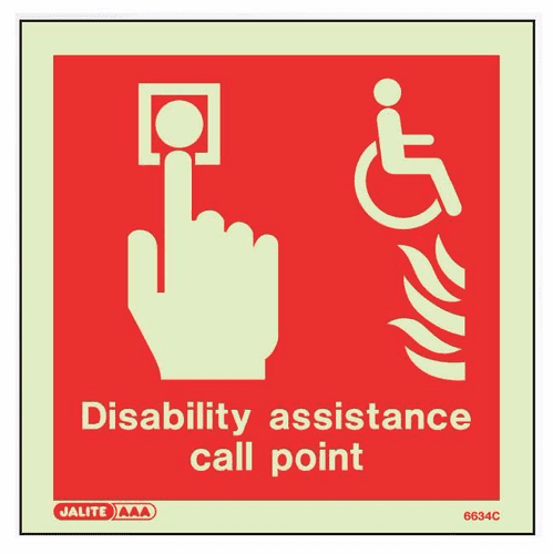 (6634C) Disability Assistance Call Point - Red
