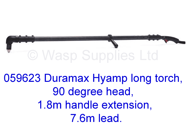 059623 Hypertherm Hyamp long torch 90 degree, 1.8m handle 7.6m lead .