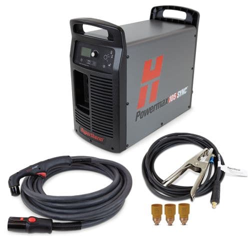 059690 Hypertherm Powermax105 SYNC plasma cutter with  7.6m handheld torch  with consumables CE