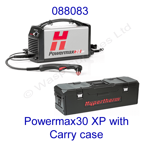 088083 Hypertherm Powermax30 XP Plasma Cutter with case, cuts 16mm, 110/240 volt supply