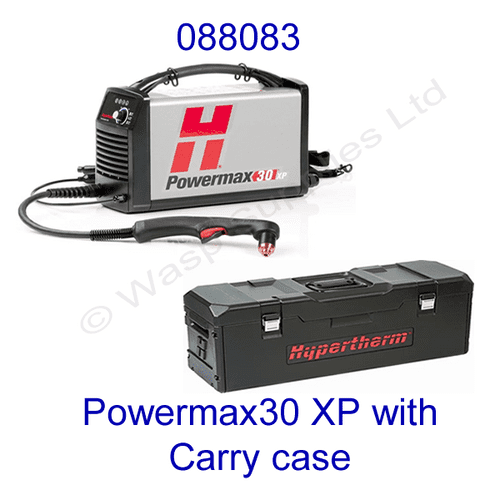 088083 Hypertherm Powermax30 XP Plasma Cutter with case, cuts 16mm, 110/240 volt supply