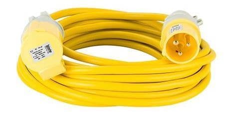110volt 16amp 10 metre 2.5mm cable, extension lead yellow .