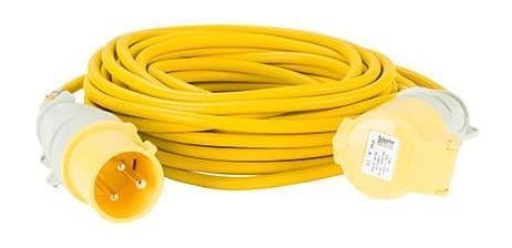110volt 32amp 14 metre 2.5mm cable, extension lead yellow .