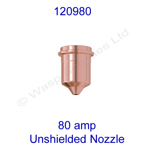 120980 Hypertherm unshielded 80amp  Plasma cutting nozzle powermax 1650 pk 5