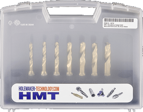 209010-SET3 HMT 7 Piece tapping sizes Versadrive HSS 8% Cobalt drill bit set