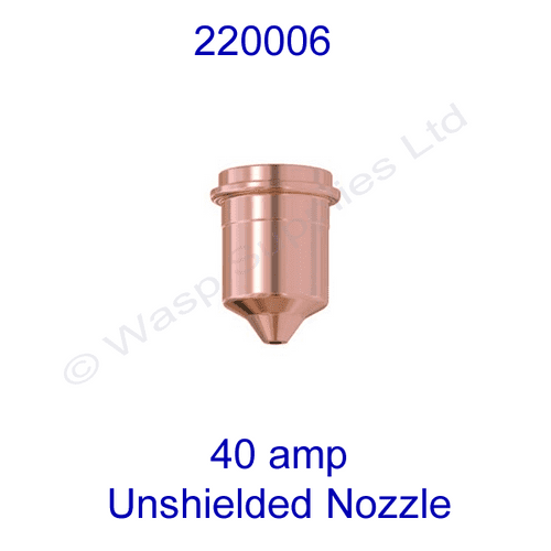 220006 Hypertherm unshielded 40amp  Plasma cutting nozzle powermax 1000 pk 5