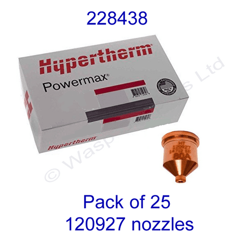 228438 Hypertherm bulk pack of 80 amp nozzles 120927 pack of 25