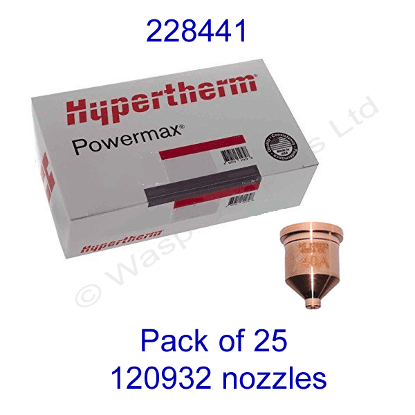 228441 Hypertherm bulk pack of 40 amp nozzles 120932 pack of 25