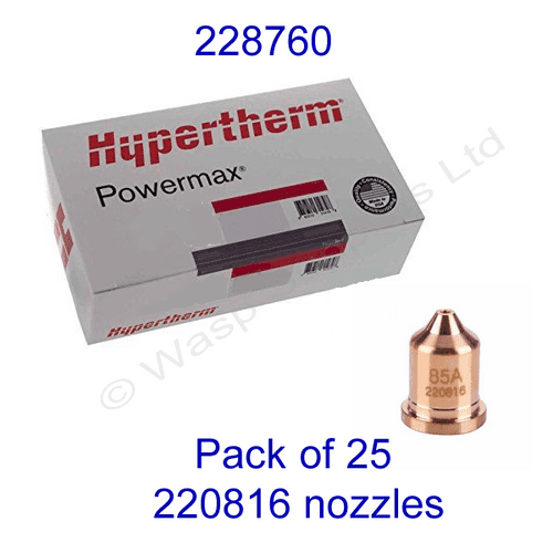 228760 Hypertherm bulk pack of Duramax nozzle 220816 pack of 25