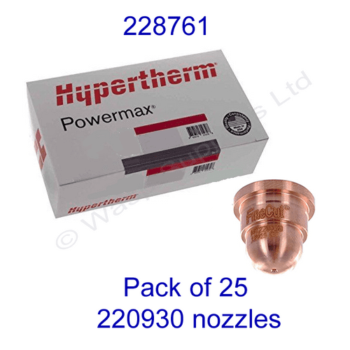 228761 Hypertherm bulk pack of Duramax nozzle 220930 pack of 25