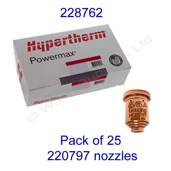228762 Hypertherm bulk pack of Duramax nozzle 220797 pack of 25