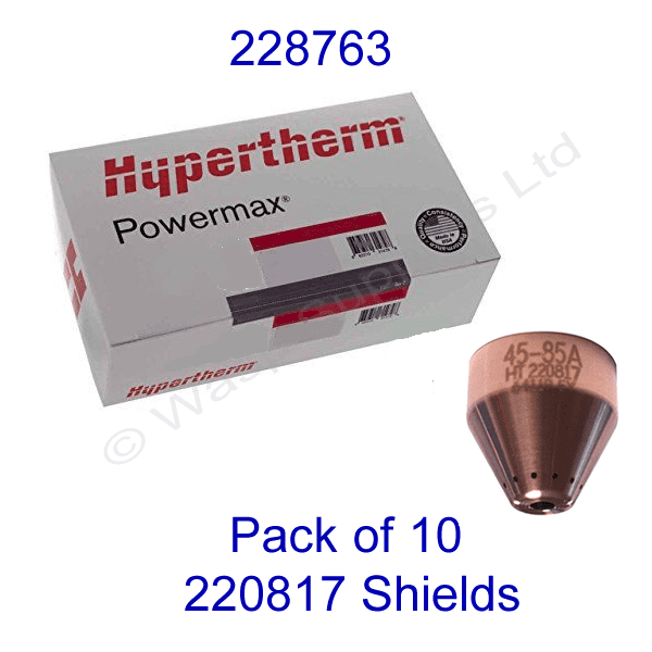 228763 Hypertherm bulk pack of Duramax shields 220817 pack of 10