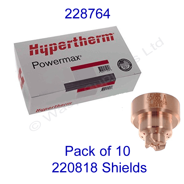 228764 Hypertherm bulk pack of Duramax shields 220818 pack of 10