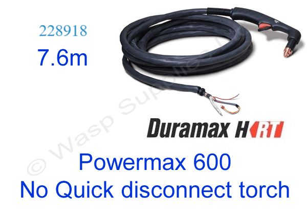 228918 Hypertherm Powermax 600 No QD plasma cutter retrofit torch upgrade, 7.6m