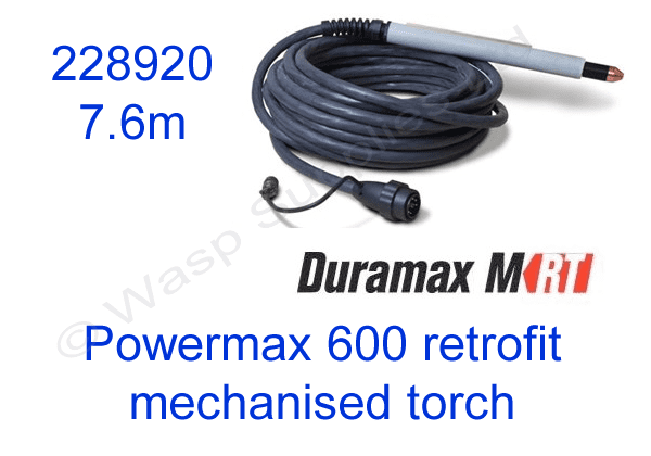 228920 Hypertherm Powermax 600 mechanised plasma torch retrofit  upgrade, 7.6m long with QD