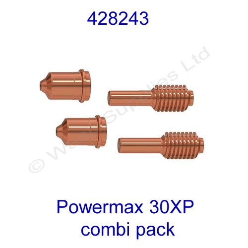 428243 Hypertherm  Powermax 30XP Electrode And Nozzle pack, 2 Of Each