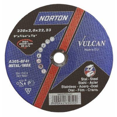 Norton Vulcan Inox 230 x 22 x 1.9 mm Thin Cutting Discs