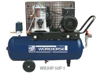 Fiac Workhorse WR3HP-50P-1, 230 volt, 3HP, 50 litre tank compressor.