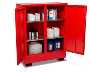 lockable vaults for both flammable and hazardous chemical storage