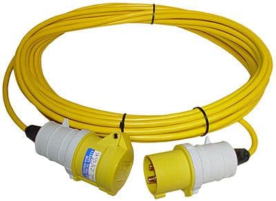 110 volt Trailing Extension leads yellow 16 and 32 amp.