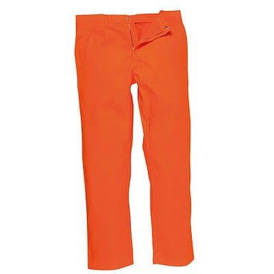 Portwest BZ30 Bizweld Flame Retardant Trousers ~ Orange (only available in regular leg)
