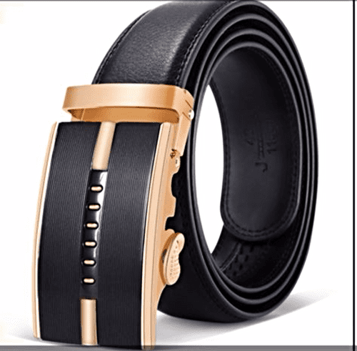 Belt Men's Black Buckle Leather Cowskin Mens Business Belts Auto Buckle Zabardo