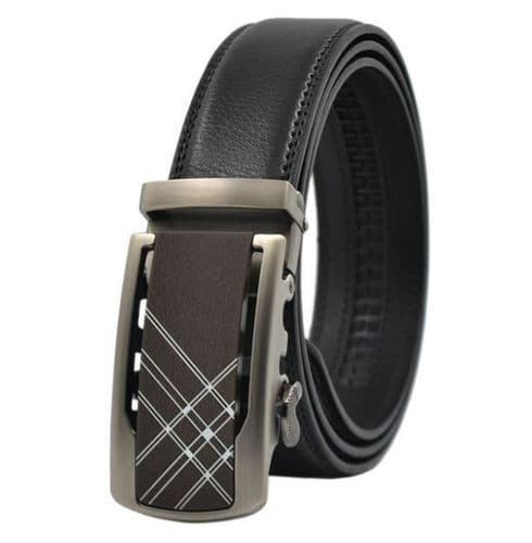 Belt Men's Buckle Leather  Cowskin Mens Business Belts Auto Buckle Zabardo