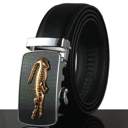 Belt Men's Cowskin Genuine Leather Belt Crocodile Automatic Buckle - Zabardo