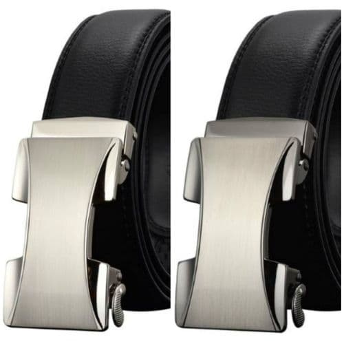 Belt Men's Cowskin Leather Mens Belts Business Dress Fashion Auto Buckle Zabardo