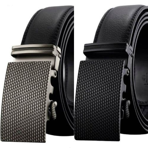 Belt Men's Cowskin Leather Mens Belts Business Fashion Auto Buckle Zabardo