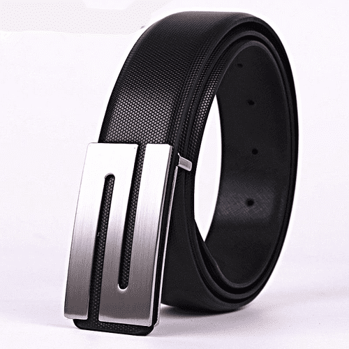 Belt Men's Genuine Leather Cowskin Mens Belts Smooth Buckle Zabardo