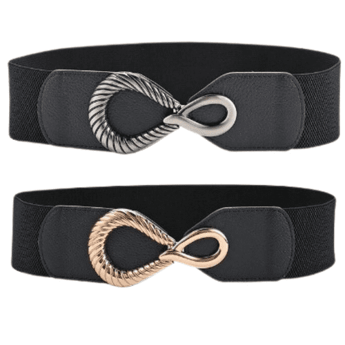 Belt Women's  Wide Elastic Stretch Fashion Belt  Designer Belts Abstract Buckle Zabardo