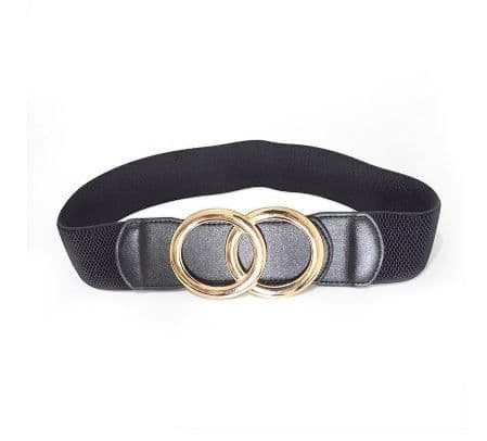 Belts Women's Fashion Elastic Stretch Belt O-Ring  Buckle  Zabardo